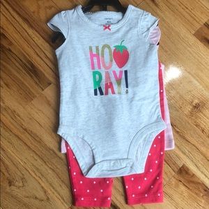 3 pc’s 6M/ 2 short sleeves and 1 pants